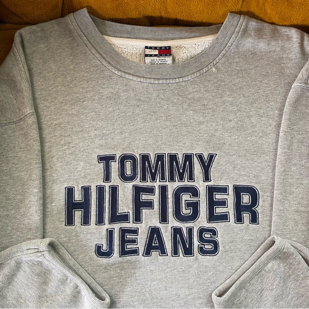 Vintage 90s Tommy Hilfiger Jeans Spellout Sweatshirt 2XL